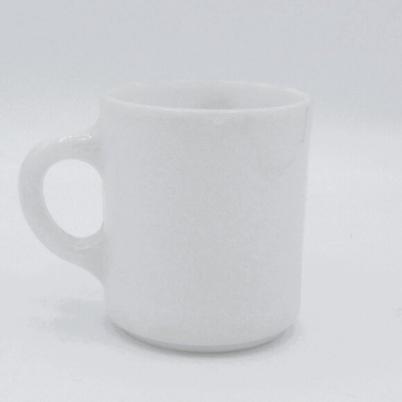 Vintage Hazel Atlas Milk Glass Mug I Love Grandpa White brown with Boy - Picture 2 of 5